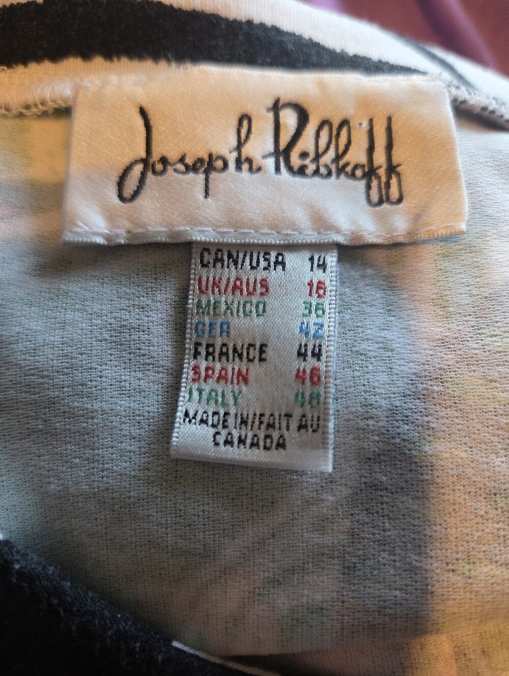Joseph Ribkoff Abstract Print Cardigan/Top - Picture 4 of 5